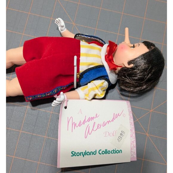 Madame Alexander Pinocchio Doll 8" Red Bow tie Disney Stand Original Box - Picture 7 of 12